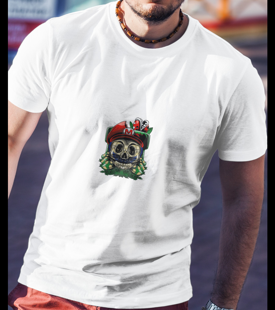 Oompaville Skull Mario Piranha Plant Mashup T-Shirt