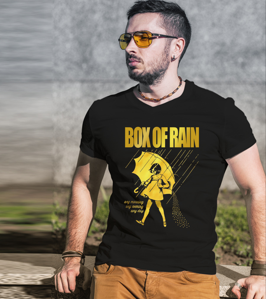 Box Of Rain Any Morning Any Evening Any Day Umbrella Girl T-Shirt