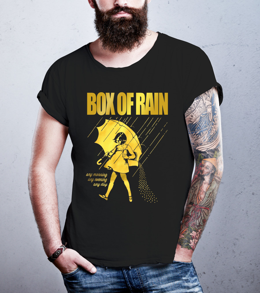 Box Of Rain Any Morning Any Evening Any Day Umbrella Girl T-Shirt