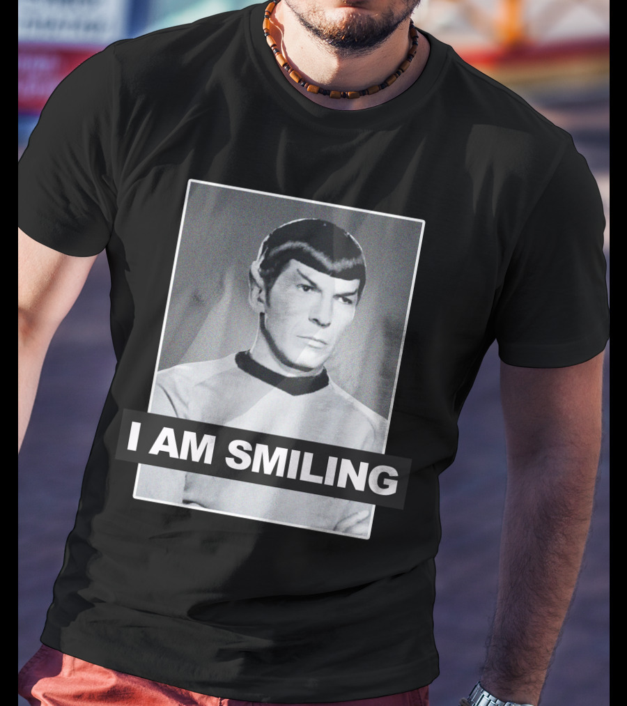 I AM SMILING Vulcan Humor Logic Science Iconic T-Shirt