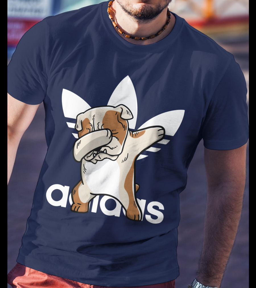 Dabbing English Bulldog Funny Parody 002 T-Shirt