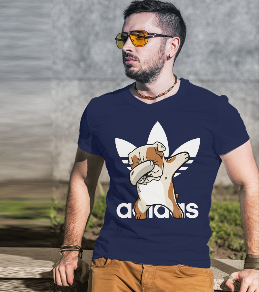 Dabbing English Bulldog Funny Parody 002 T-Shirt
