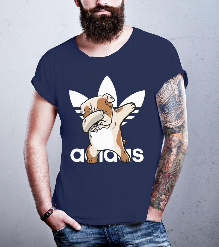 Dabbing English Bulldog Funny Parody 002 T-Shirt