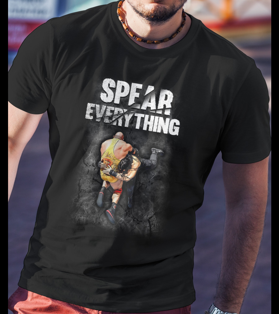 Roman Reigns Spear Everything Wrestling Move Combat T-Shirt