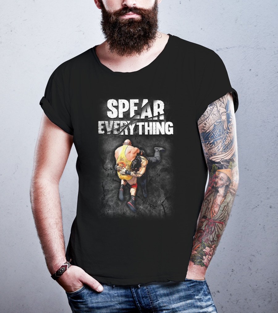 Roman Reigns Spear Everything Wrestling Move Combat T-Shirt