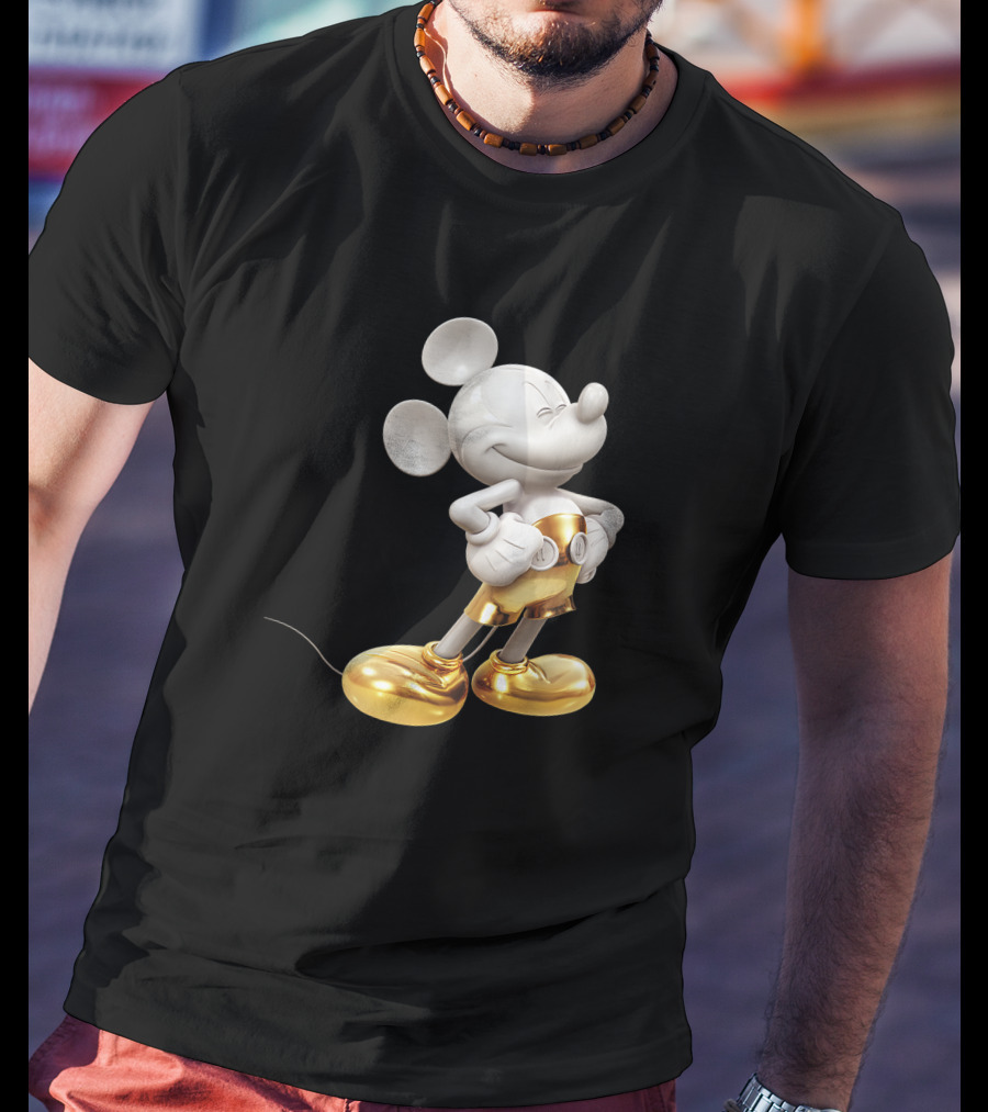 Mickey Mouse Gold Pose Disney Vintage Look T-Shirt
