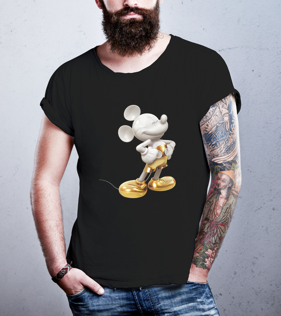 Mickey Mouse Gold Pose Disney Vintage Look T-Shirt