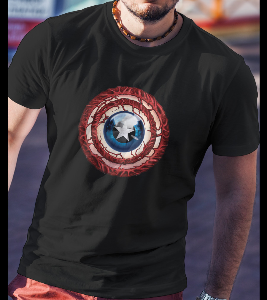 Marvel Captain America Star Eye Shield Halloween T-Shirt