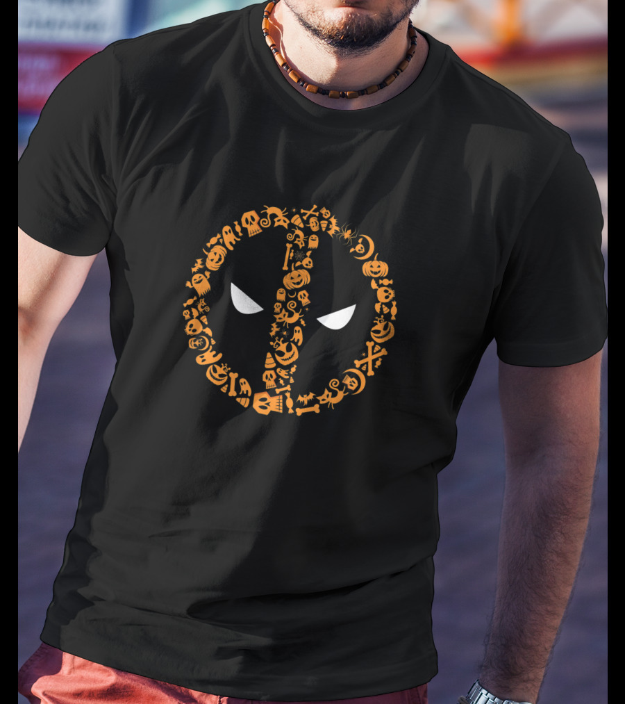 Deadpool Halloween Pumpkin Symbol By Marvel T-Shirt