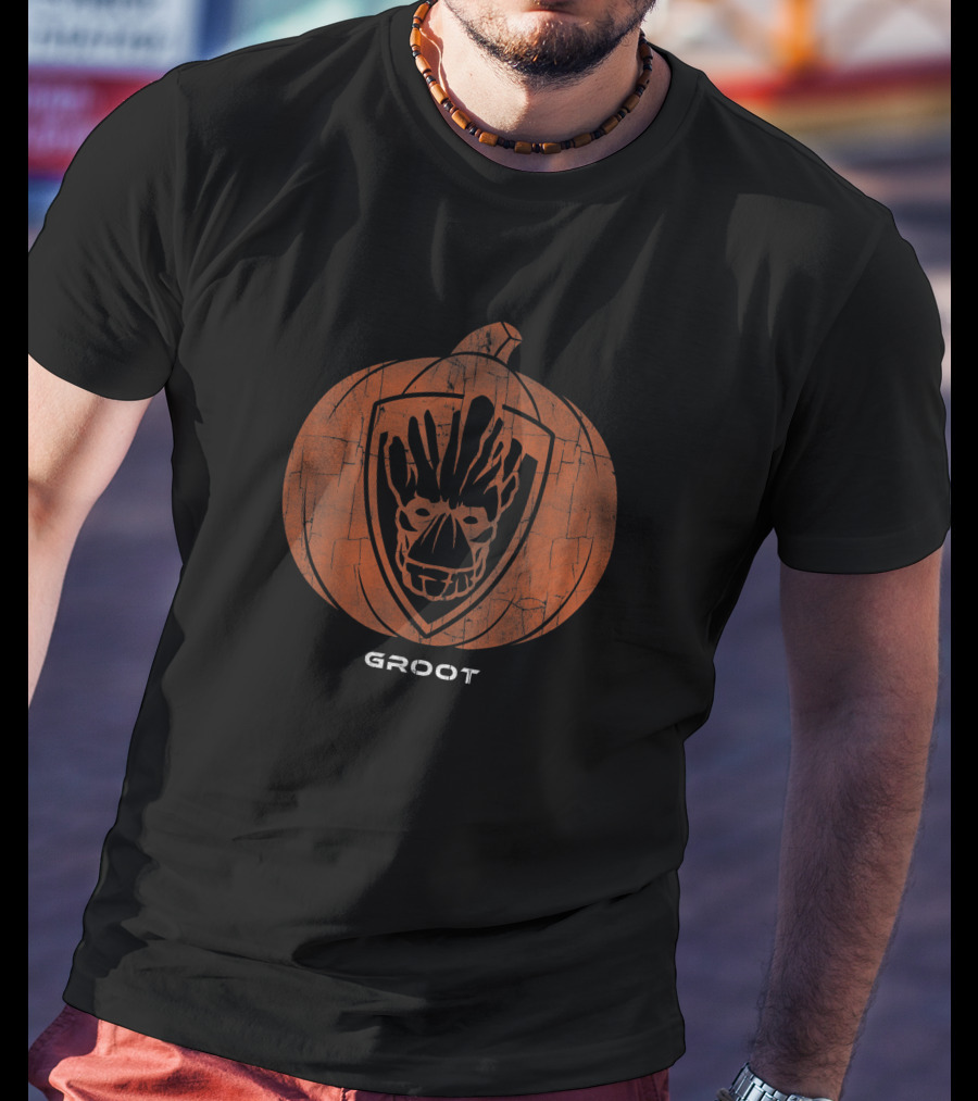 Groot Pumpkin Marvel Guardians T-Shirt
