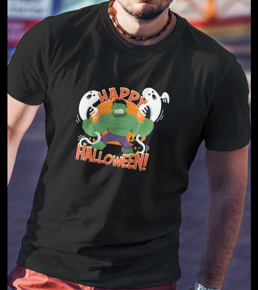 Marvel Hulk Happy Halloween Ghosts T-Shirt