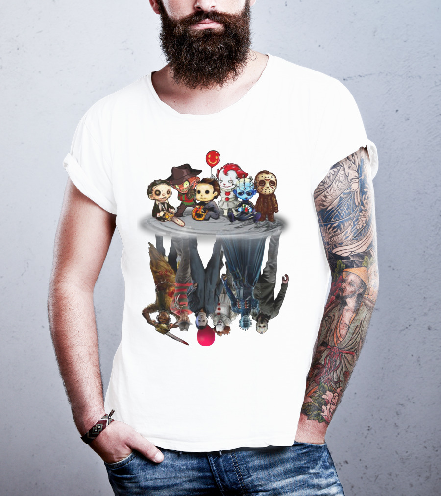 Family Is Everything Horror Icons Reflection T-Shirt