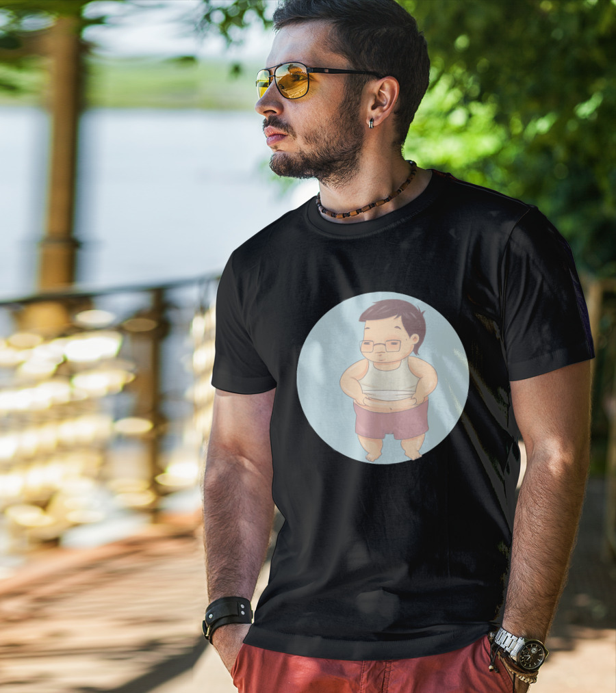AnhBeo Round Cartoon Character T-Shirt