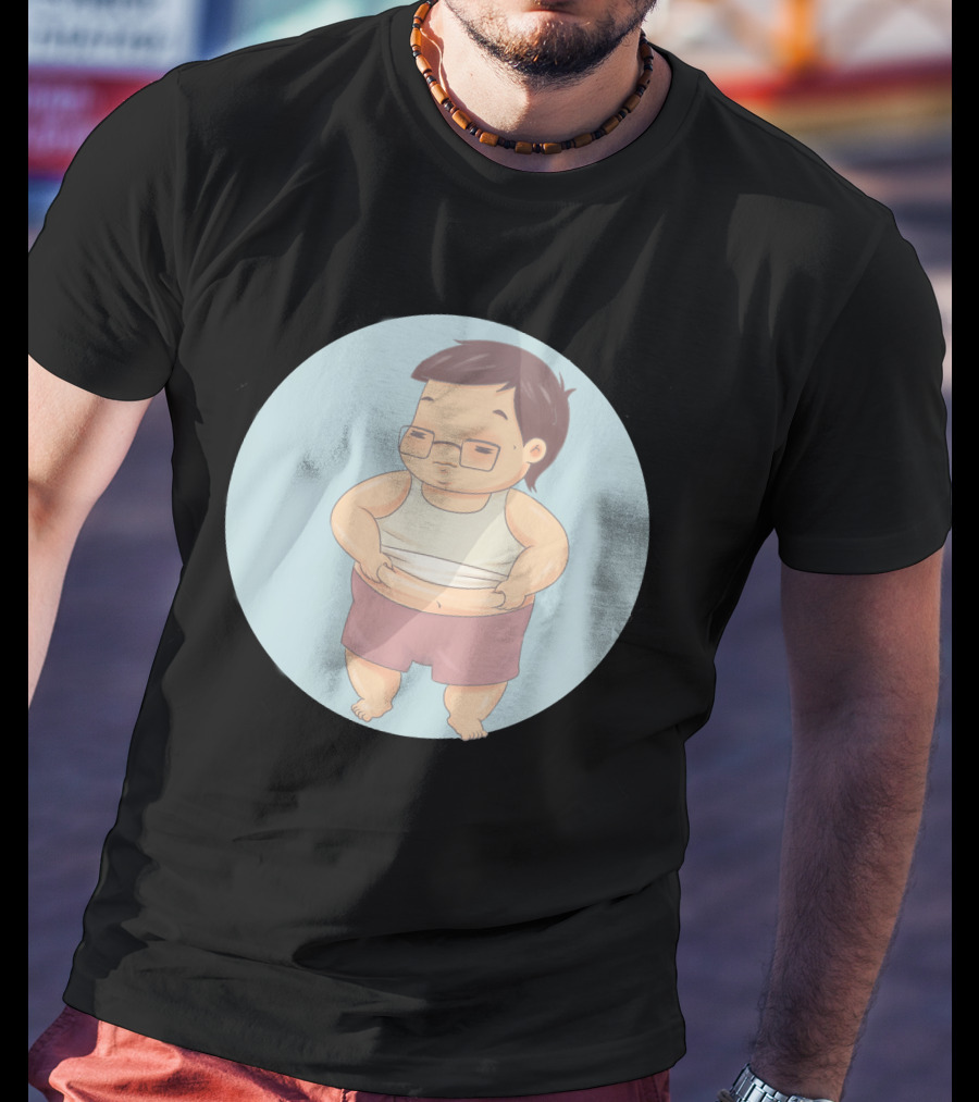 AnhBeo Round Cartoon Character T-Shirt