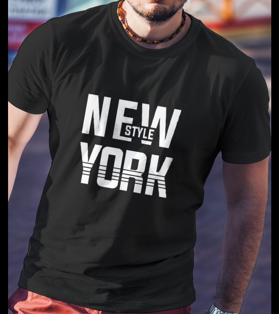 New York Style Vintage Aesthetic Bold Typography T-Shirt