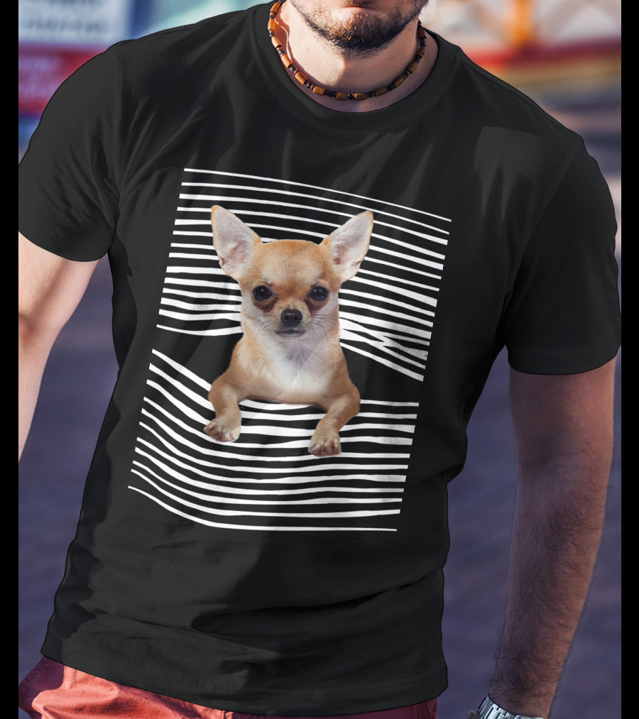 Chihuahua Optical Illusion Stripes ABCS T-Shirt