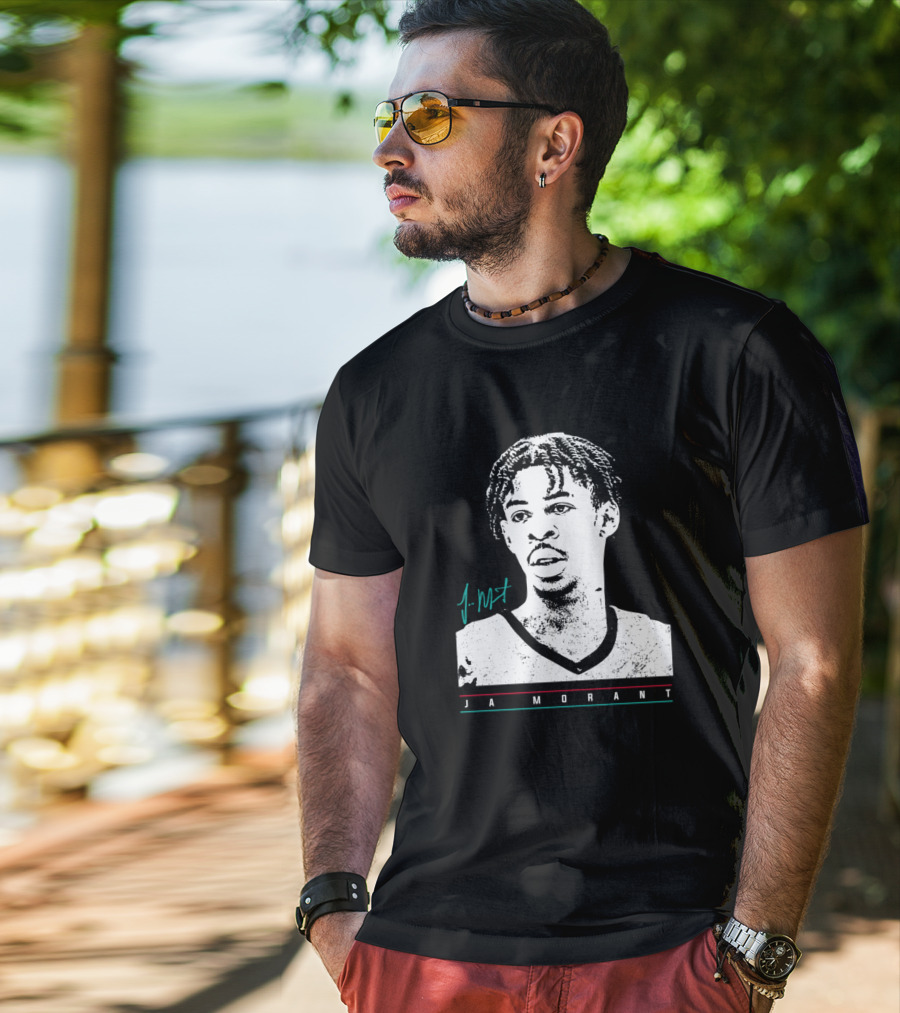 J Morant Headshot Signature JA MORANT T-Shirt