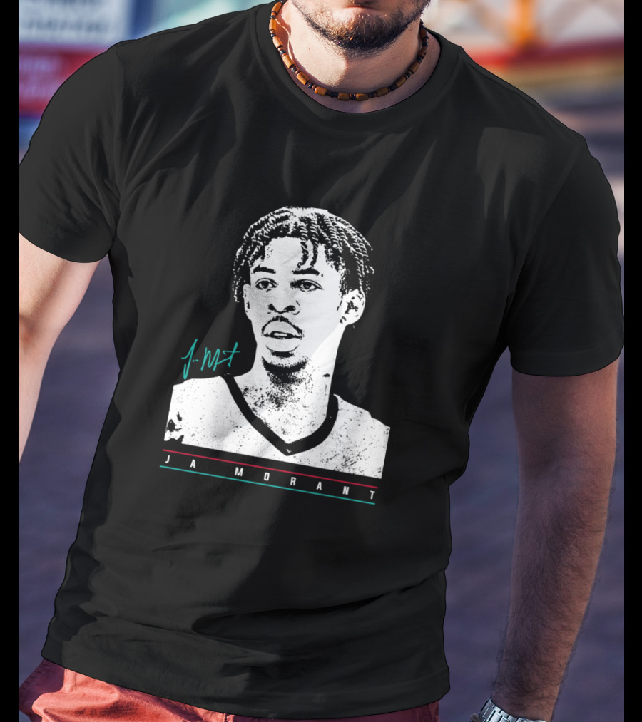J Morant Headshot Signature JA MORANT T-Shirt