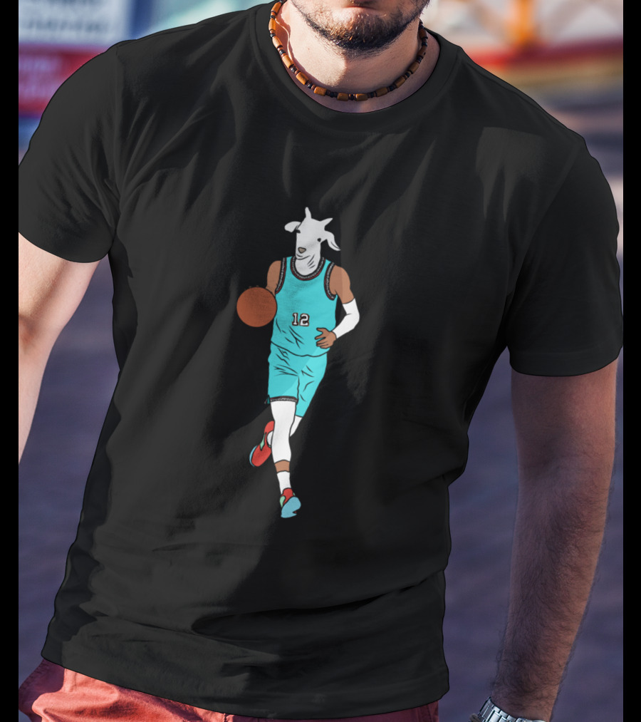 Funny Ja Morant Goat Basketball Player Number 12 T-Shirt