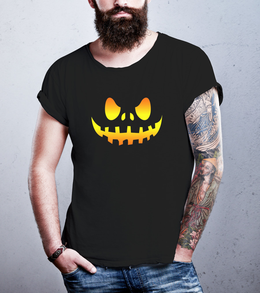 Halloween Funny Pumpkin Face Jack T-Shirt