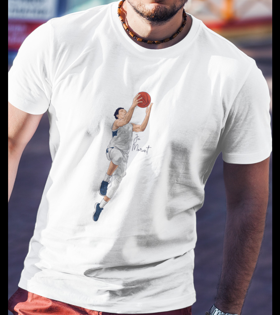 Ja Morant Jump Shot Basketball Player T-Shirt