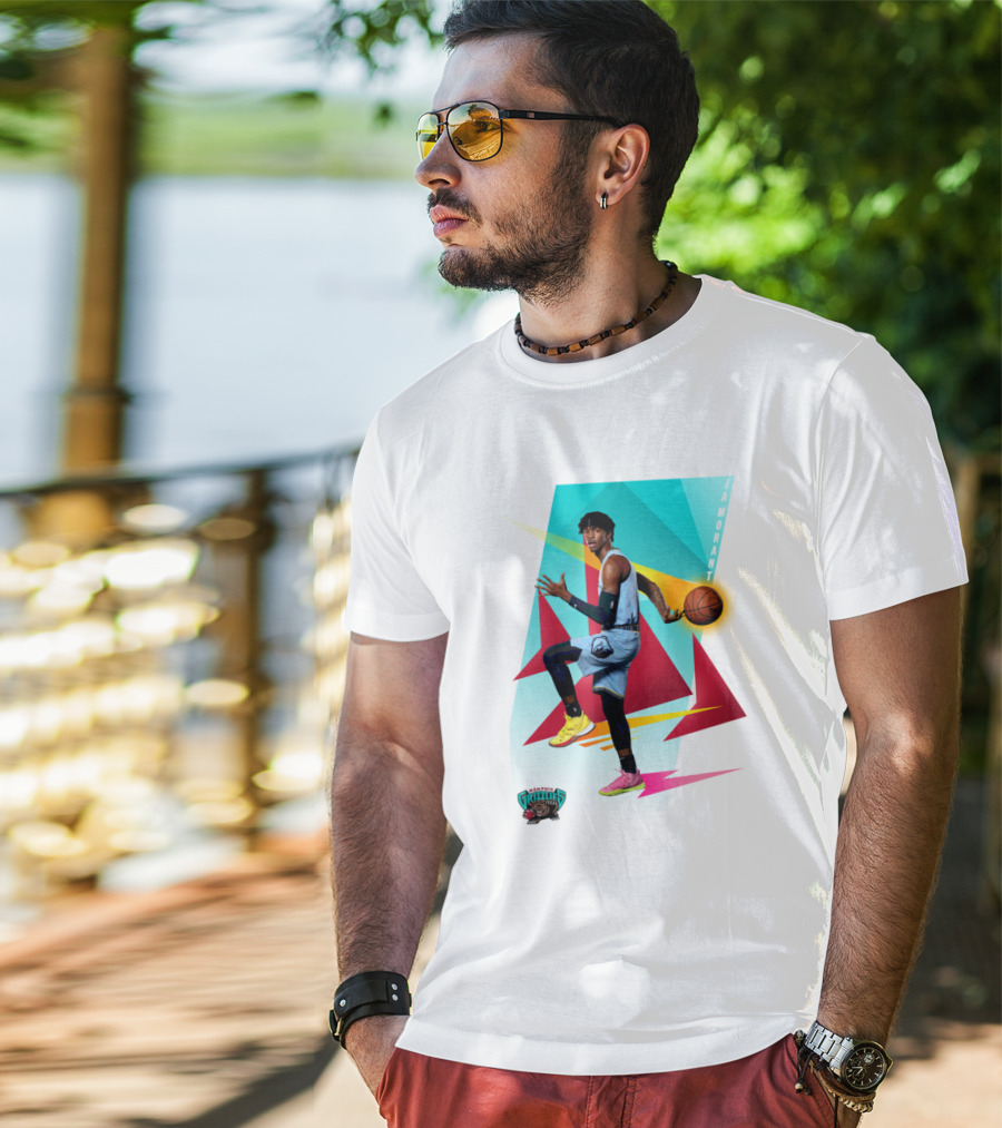 Ja Morant Memphis Grizzlies Retro Vibe Basketball Action T-Shirt