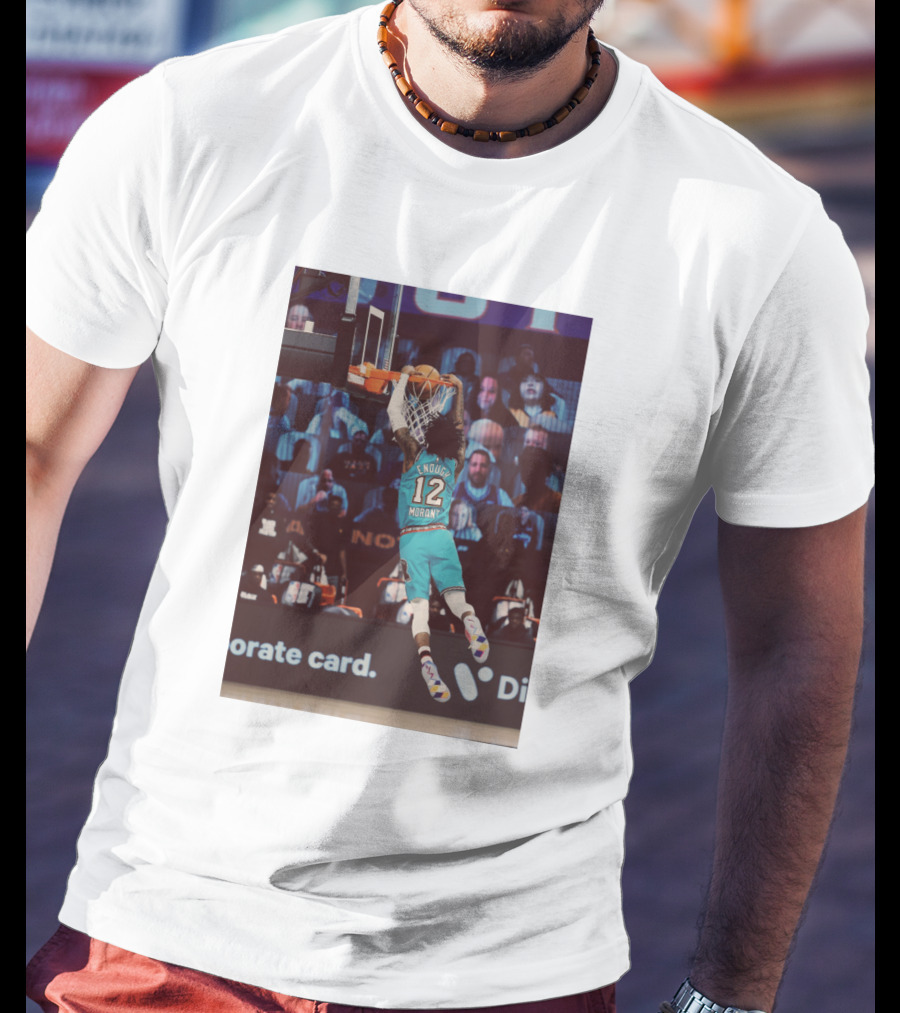 Funny Slamdunk Morant Number 12 Basketball Dunking Scene T-Shirt