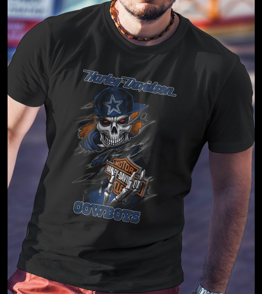 Harley Davidson Cowboys Skull With Star Cap 202010 T-Shirt