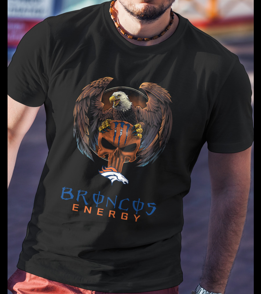 Broncos Energy Denver Broncos Eagle Skull T-Shirt