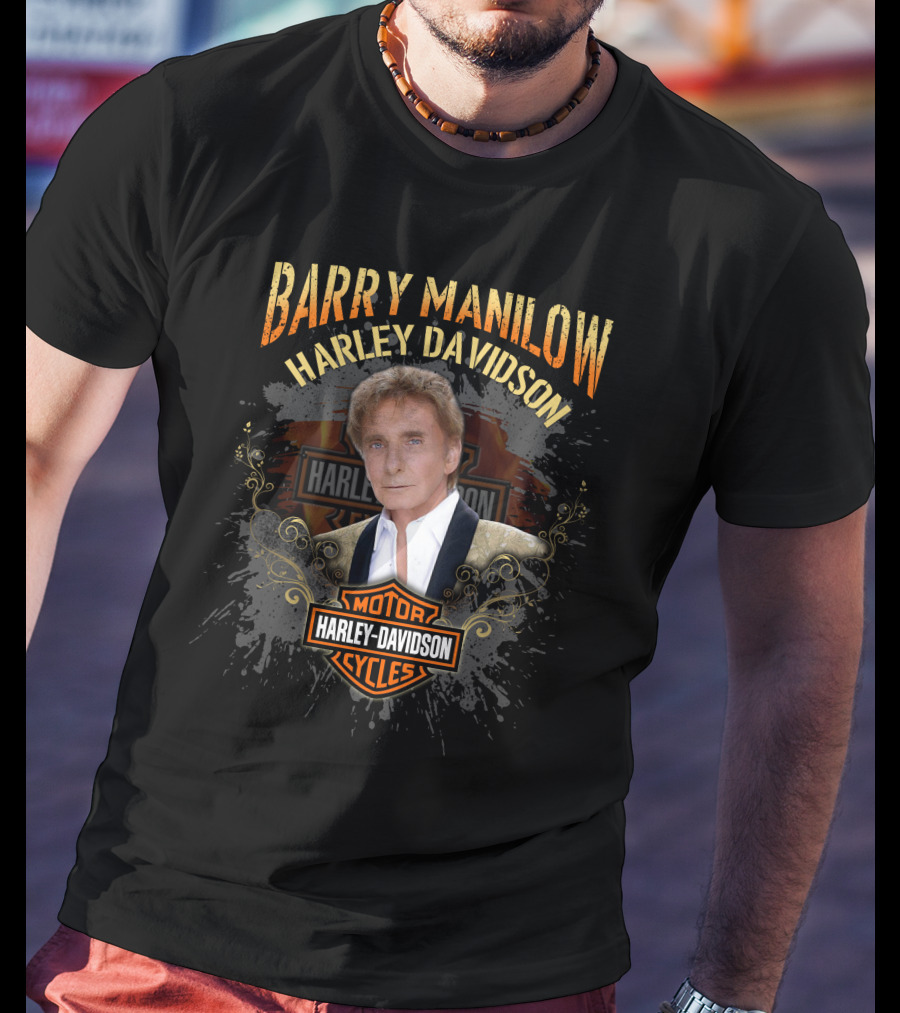 Barry Manilow Harley Davidson Motor Cycles T-Shirt