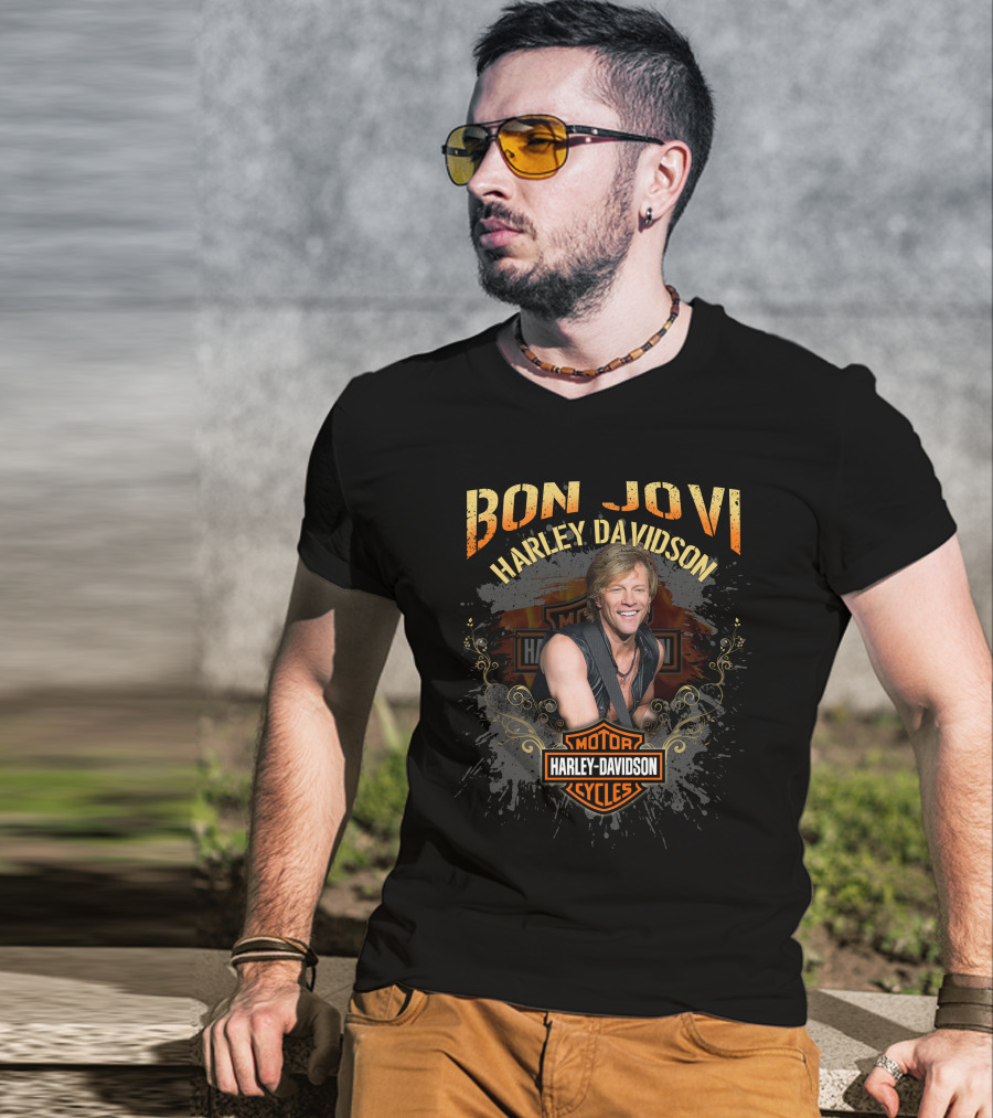 Bon Jovi Harley Davidson Motor Cycles T-Shirt