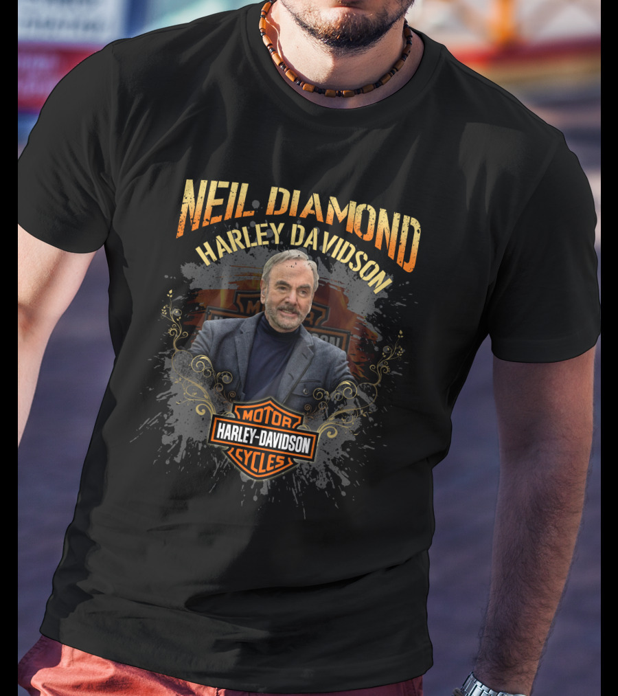 Neil Diamond Harley Davidson Motor Cycles T-Shirt