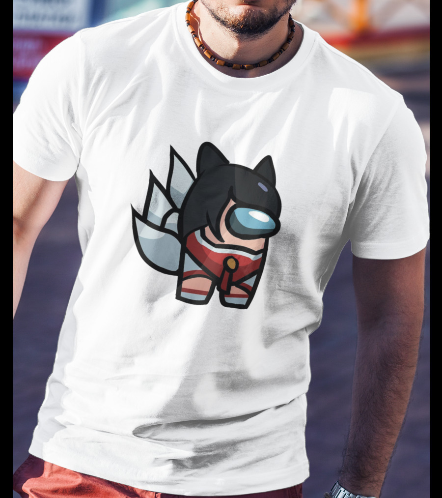 Among Us Character Cosplaying Ahri From League Of Legends T-Shirt