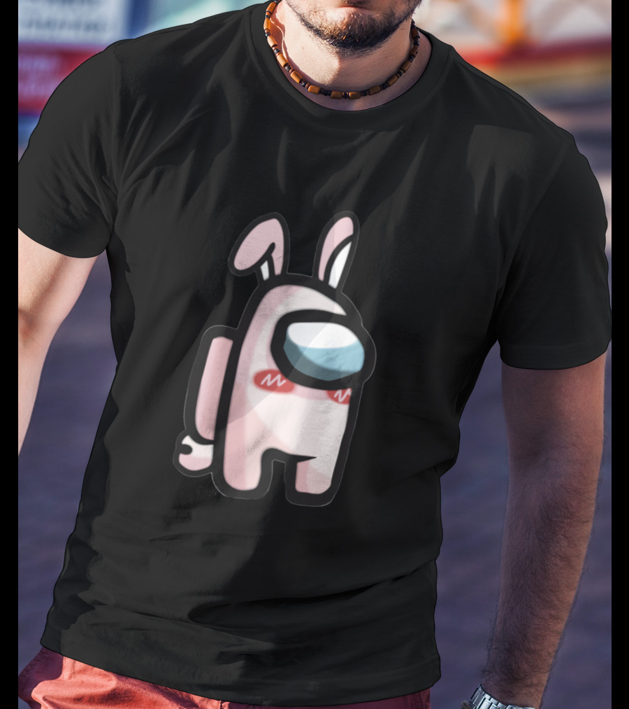 Among Us Bunny Costume Blush Fanart T-Shirt
