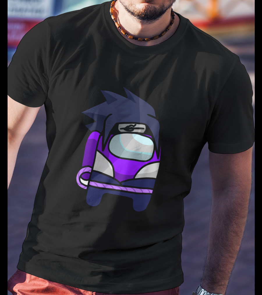 Among Us Ninja Sasuke Crossover Purple Crewmate Warrior T-Shirt