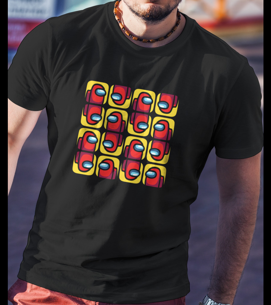 Amoungus Impostor Entre Nosotros Impostor Red Characters Grid T-Shirt