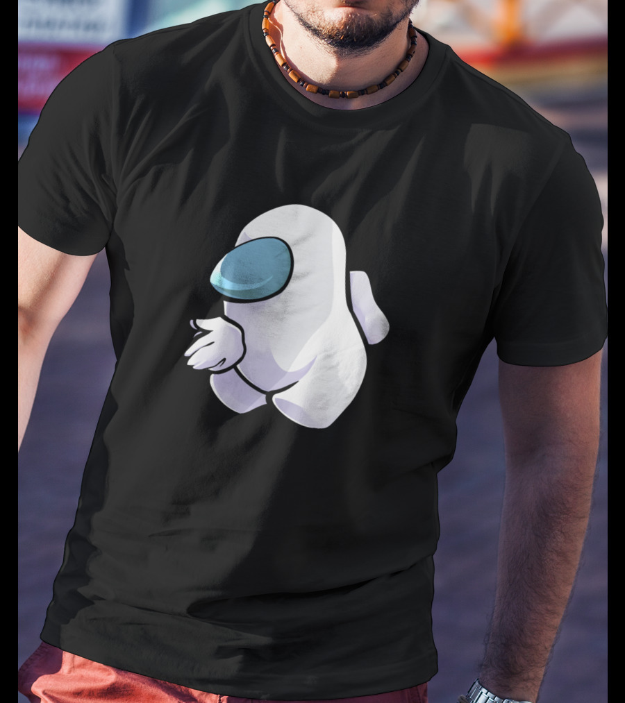 Sus White Among Us Character Crewmate T-Shirt