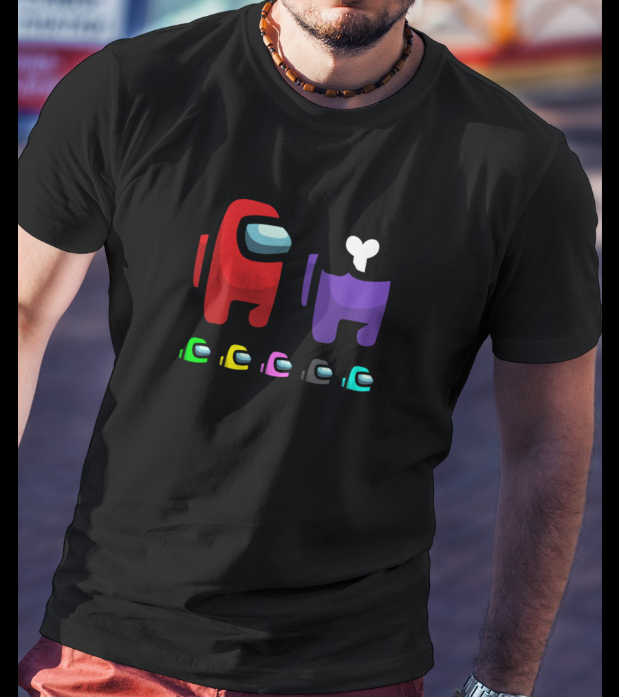Vote Among Us Game Characters Crewmate And Impostor Iconic Scene T-Shirt