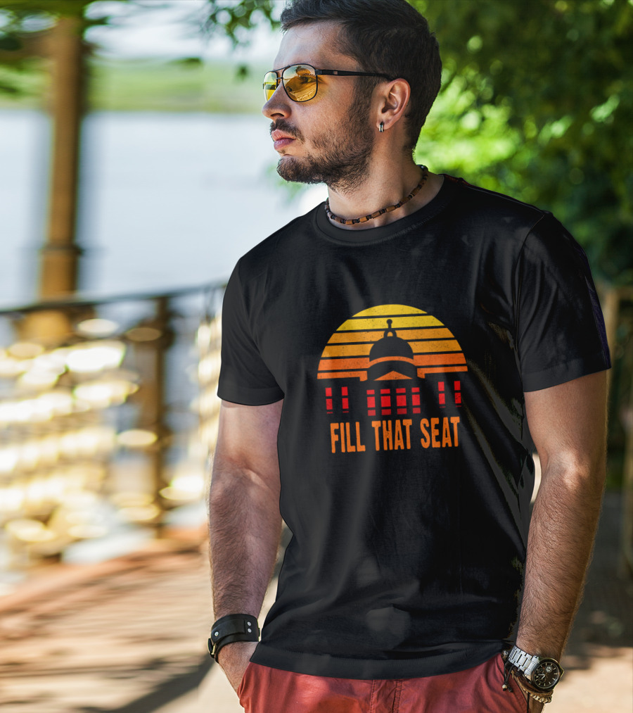 Fill That Seat 3ocgy Capitol Sunset Stripes T-Shirt