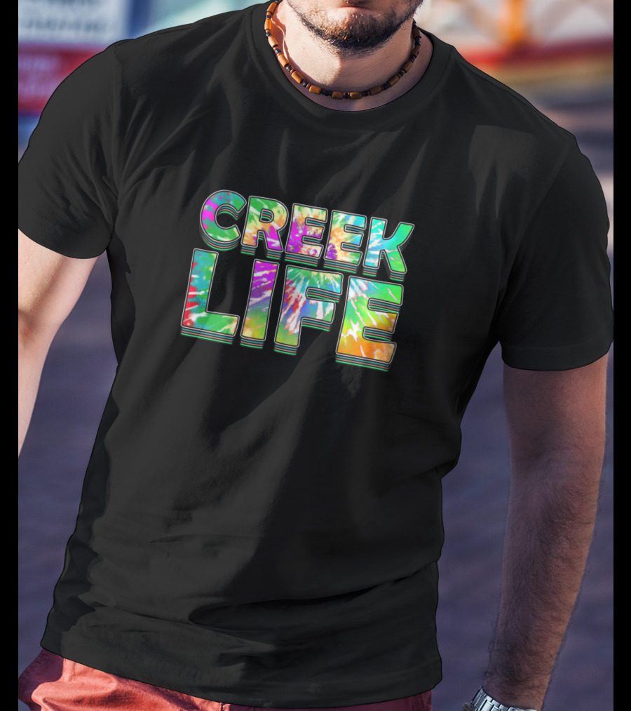 Creek Life Summertime Vintage Retro Vibes Tie Dye T-Shirt