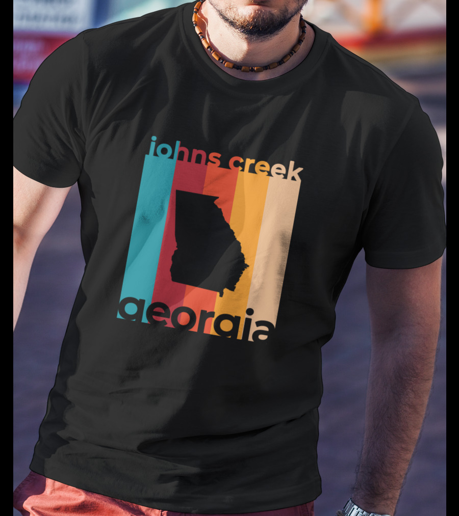 Johns Creek Georgia Retro State T-Shirt