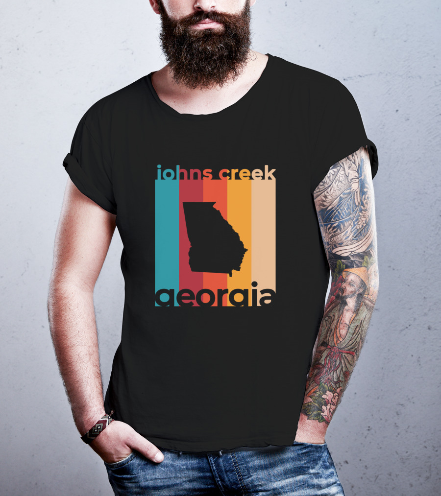 Johns Creek Georgia Retro State T-Shirt