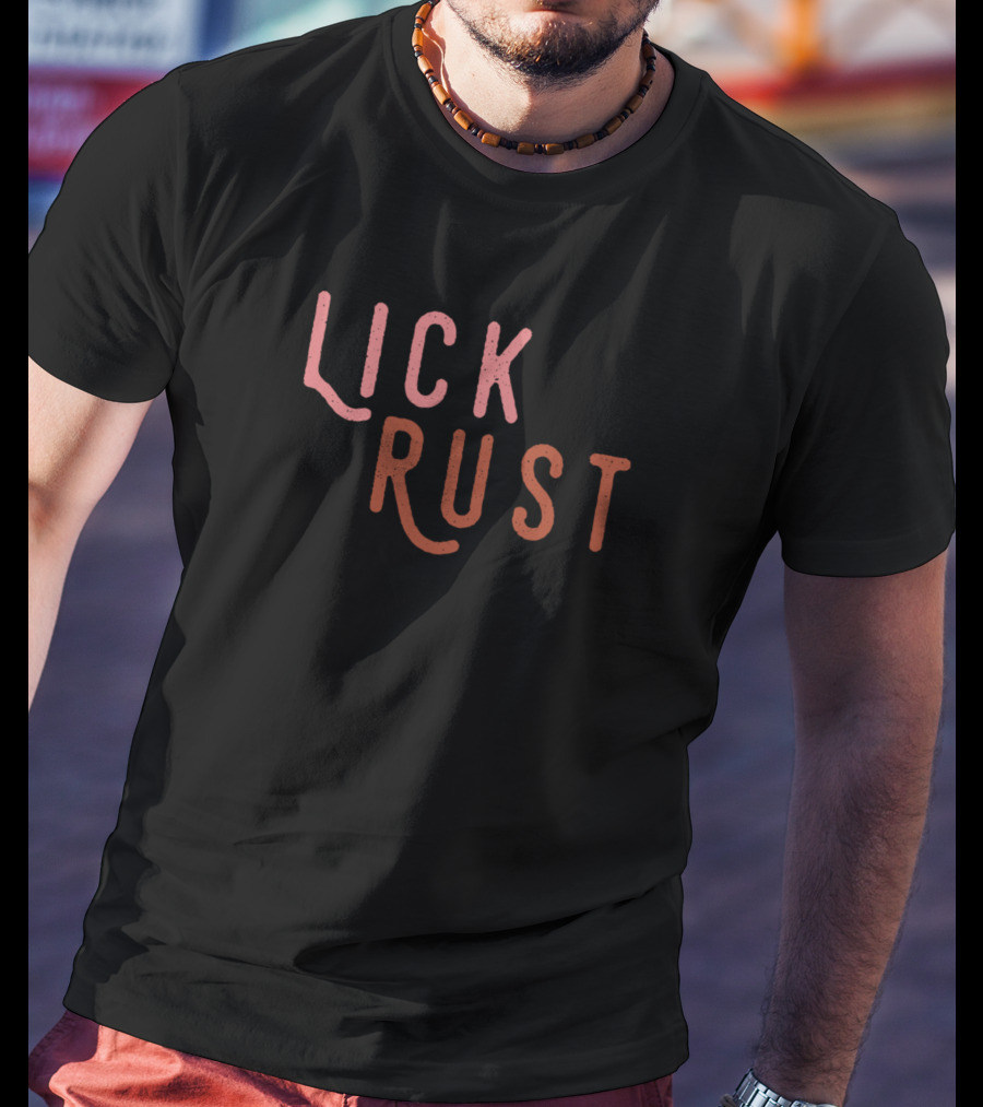 Lick Rust Vintage Typography T-Shirt
