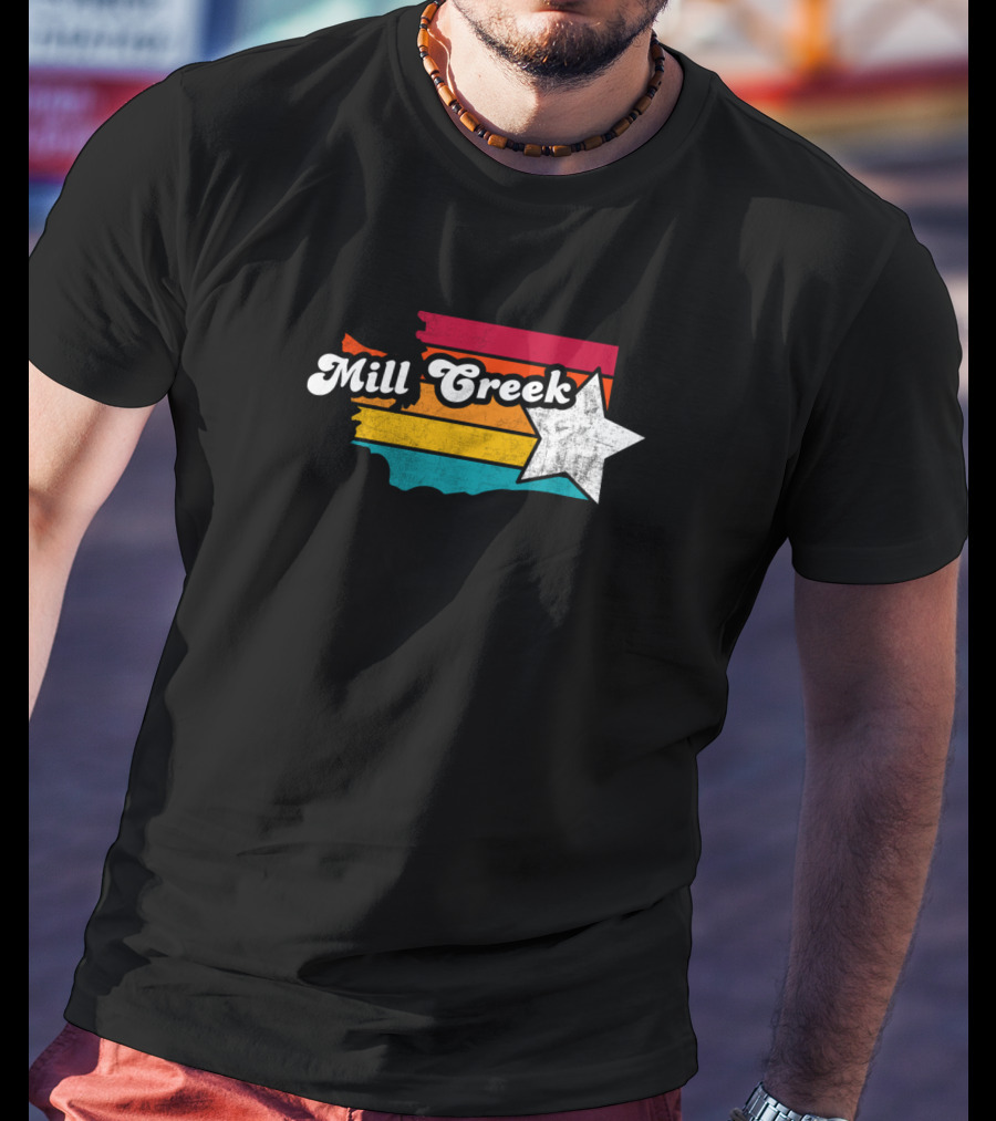 Mill Creek Washington Vintage Stripes Star T-Shirt