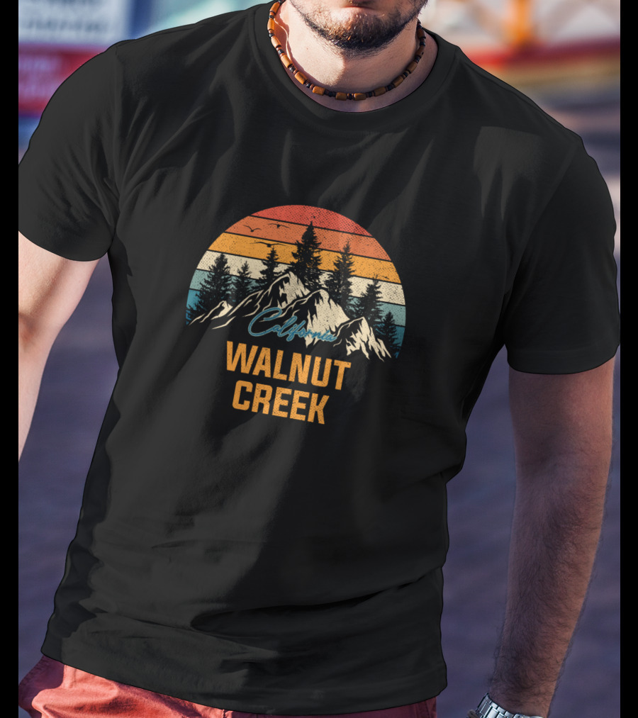 Walnut Creek California Sunset Mountains And Trees T-Shirt