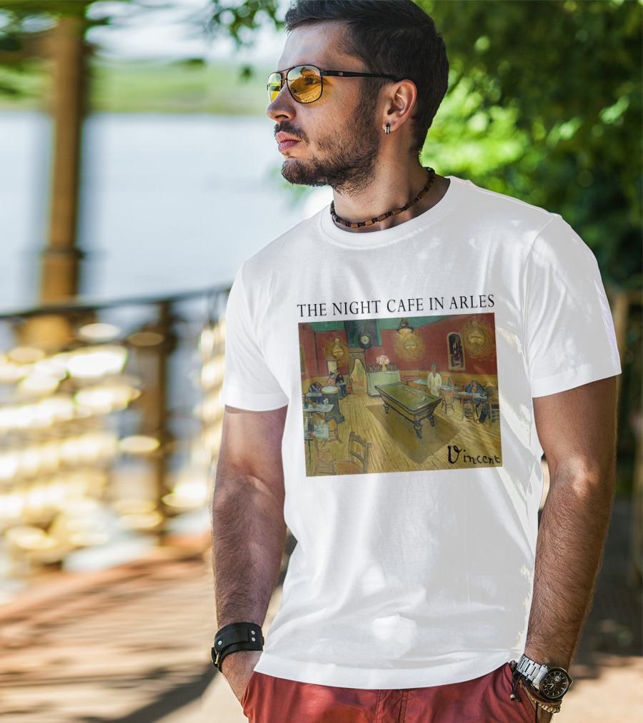 The Night Cafe In Arles Vincent Van Gogh Painting Vincent Signature T-Shirt