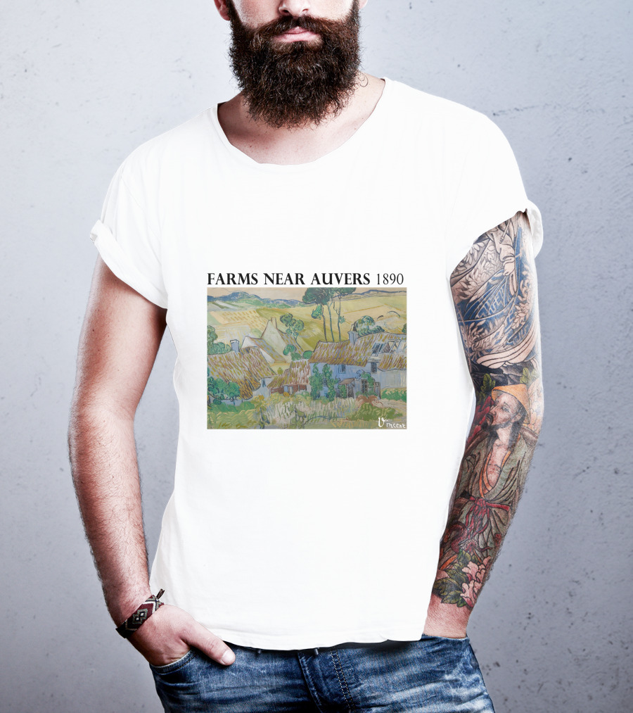 Farms Near Auvers 1890 Vincent Van Gogh T-Shirt