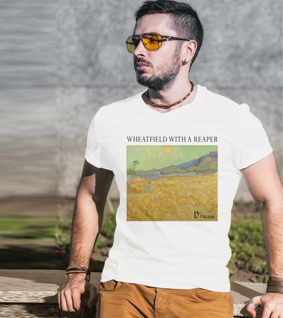 Wheatfield With A Reaper Vincent T-Shirt