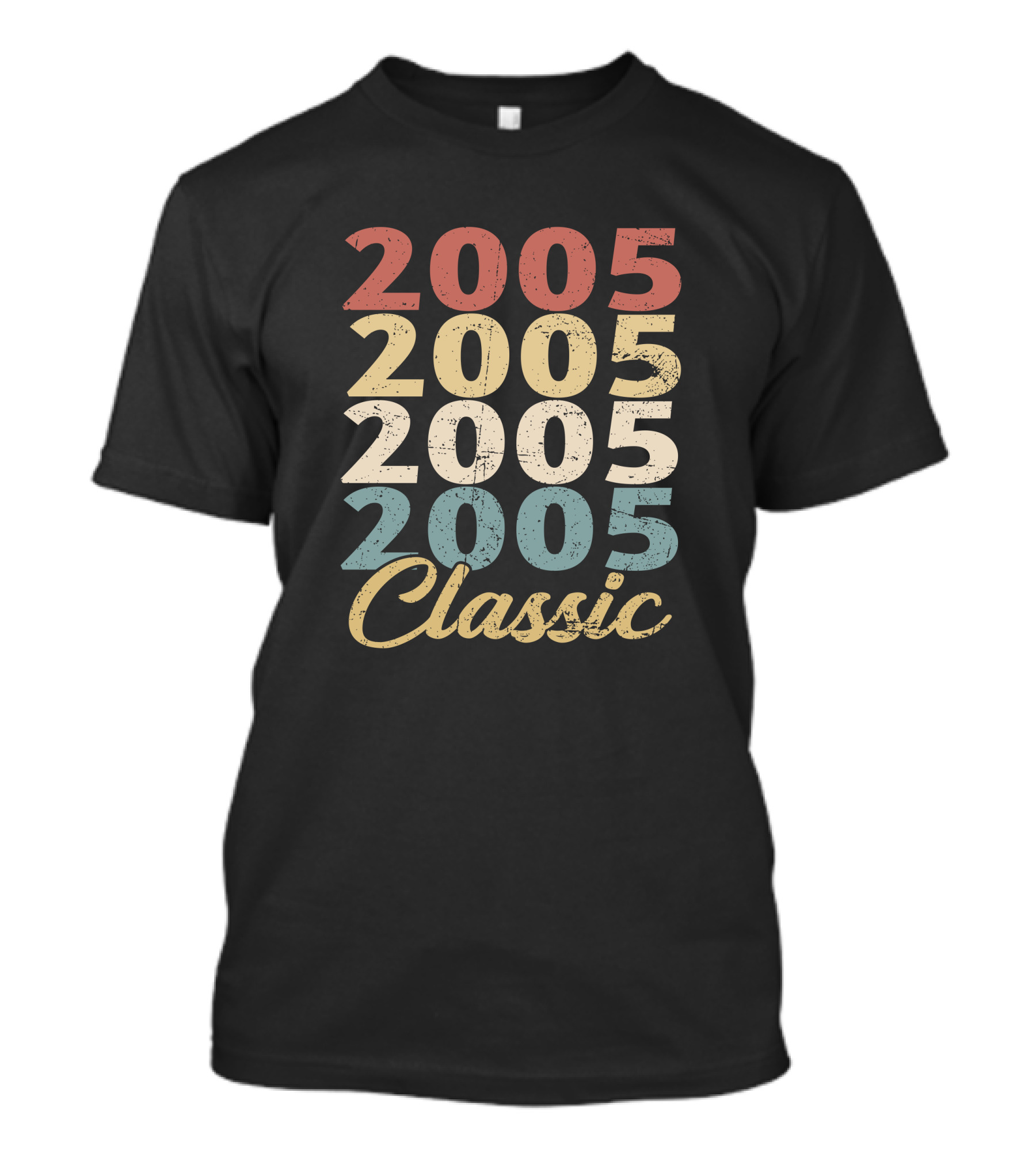 2005 Classic Vintage Distressed Multi-Color T-Shirt