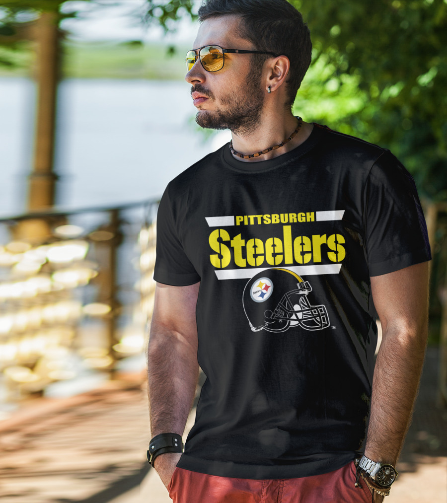 Pittsburgh Steelers Helmet Logo NFL Fan Gear T-Shirt